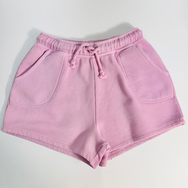 Paper Flower Acid Wash Pork Chop Pocket Short