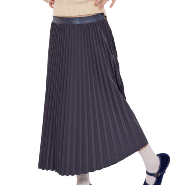 Sadie & Sage Full of Charm Midi Skirt in Navy