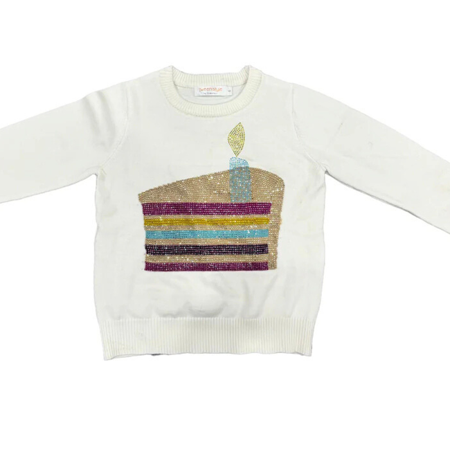 Tweenstyle by Stoopher Birthday Cake Stones on Crew Neck Sweater
