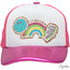 Azarhia Hot Metallic Trucker Hat with Collage Patches