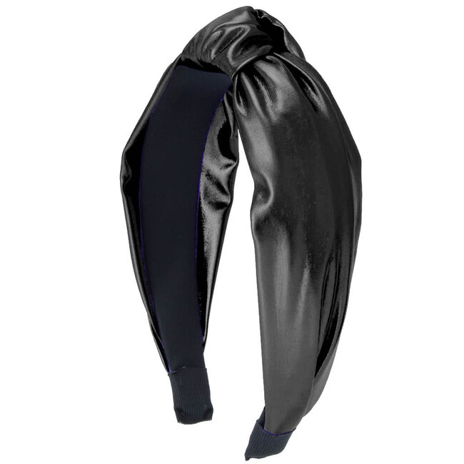 Azarhia Top Knot Headband in Black Shimmer