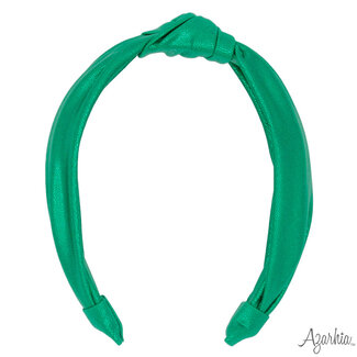 Azarhia Top Knot Headband in Kelly Green Shimmer