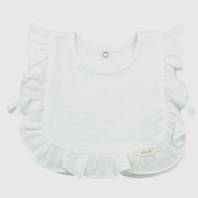 Ali + Oli Muslin Cotton Ruffle Baby Bib