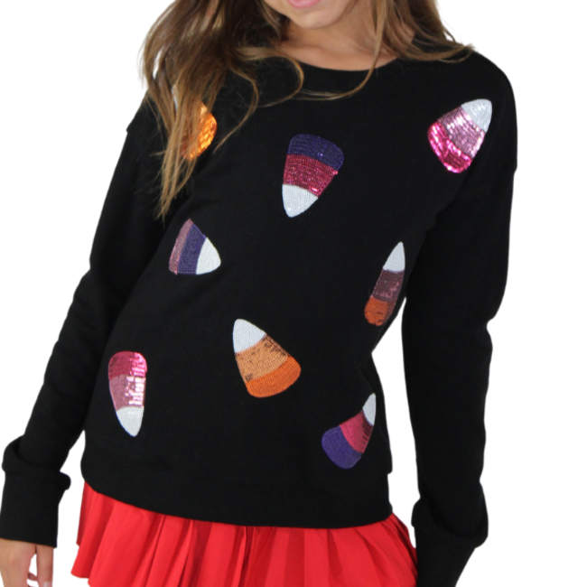 Sweet Soul Candy Corn Sequins Sweatshirt