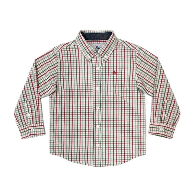 Southbound LS Dress Shirt Red/Jolly Green