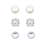 Lily Nily Freshwater Pearl & CZ Stud Set in Sterling Silver