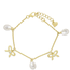 Lily Nily Freshwater Pearl and Bow Charm Bracelet