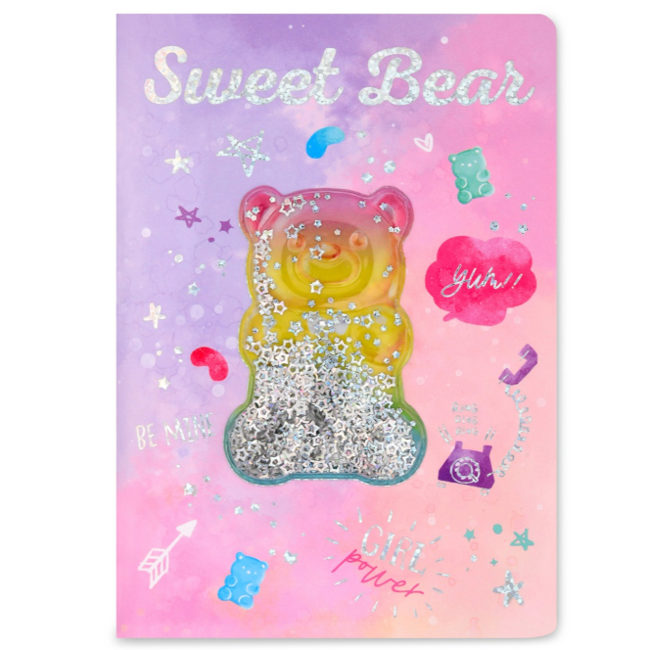 iScream Gummy Bear Shaky Glitter Journal