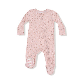 Angel Dear Carrie Floral Pink - 2 Way Zipper  Footie