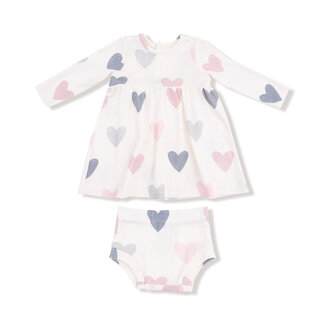 Angel Dear Hearts - Modal Rib Dress + Bloomer