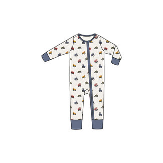 Angel Dear Mini Tractors - 2 Way Zipper Romper