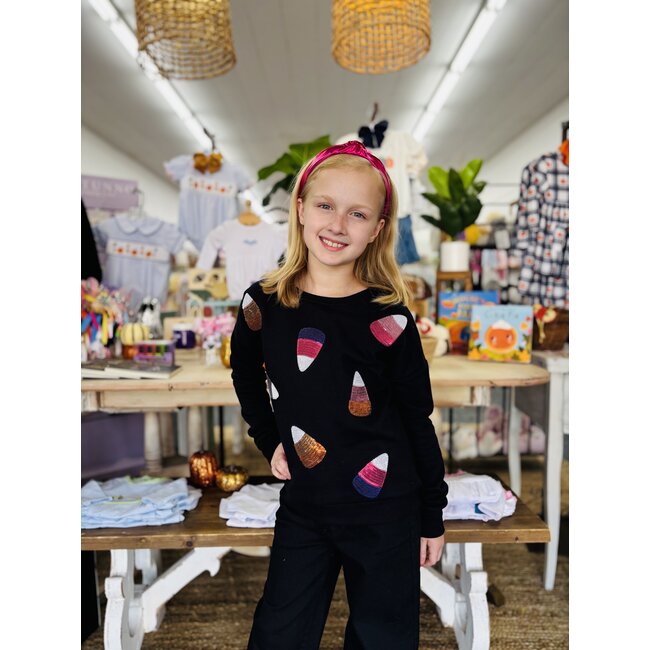 Sweet Soul Candy Corn Sequins Sweatshirt