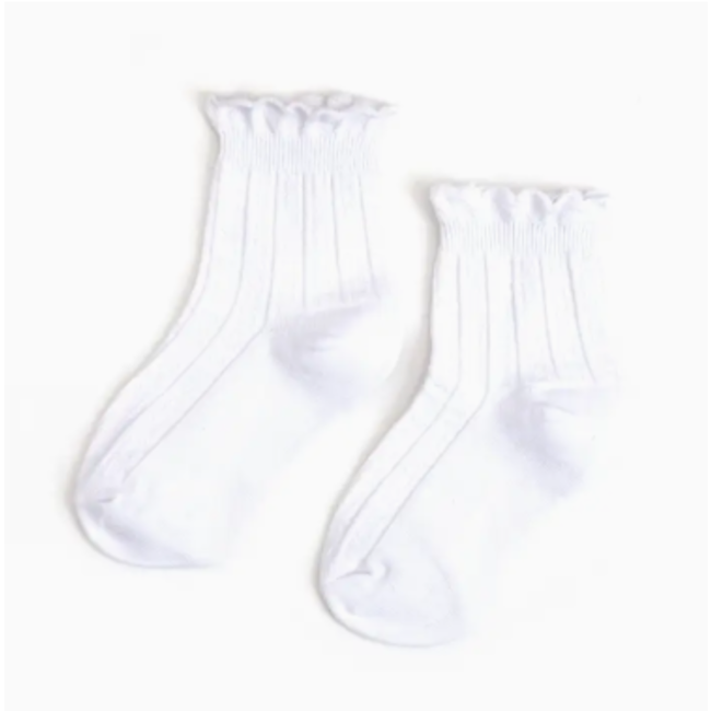 Little Stocking Co. White Frill Midi Socks