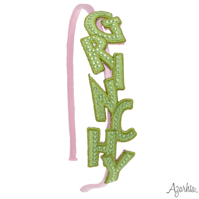 Azarhia Grinchy Rhinestone Patch Headband