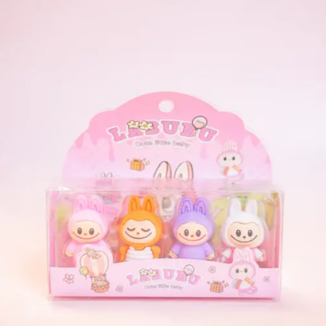Little Trendy Labubu Tiny Eraser Set