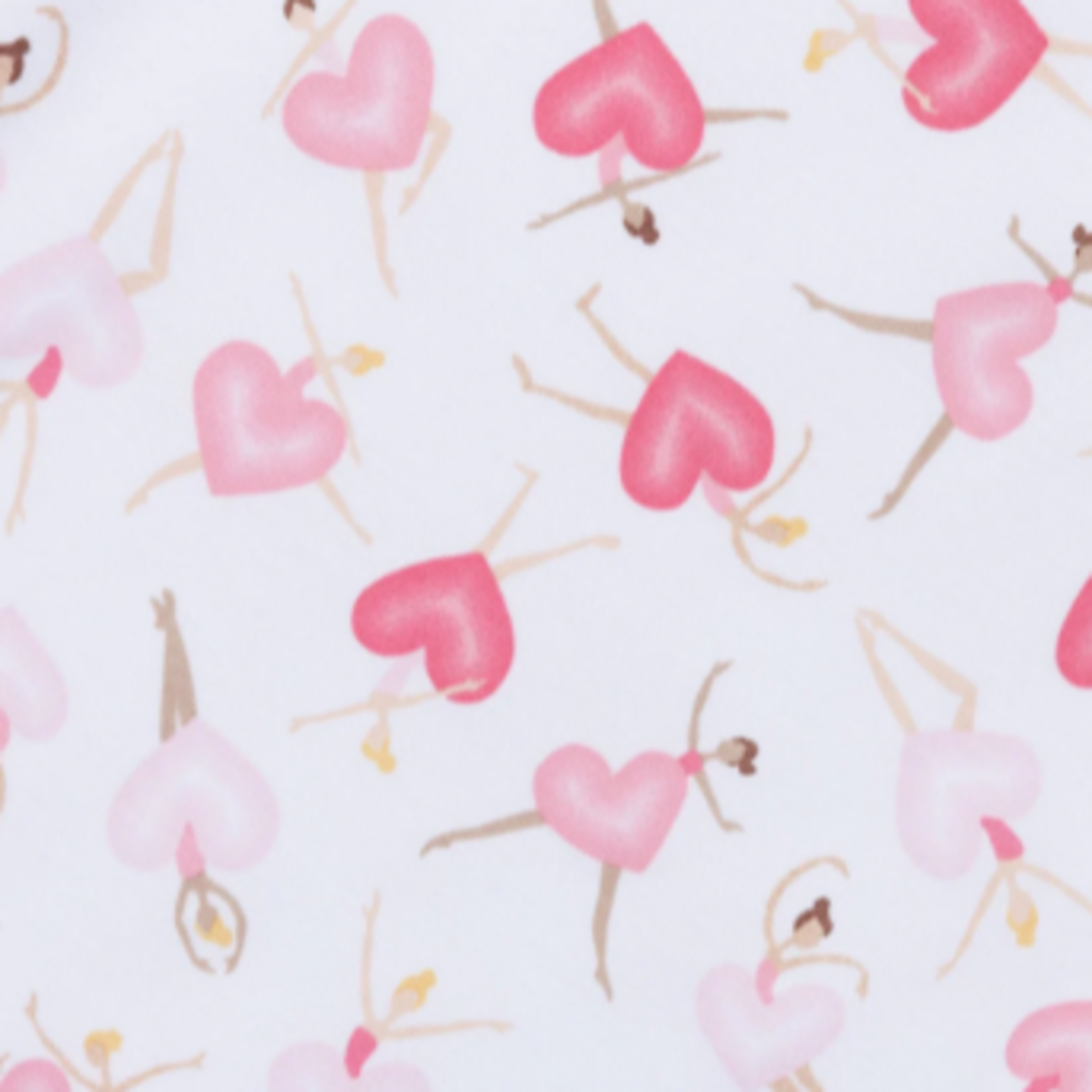 Magnolia Baby Dancing Hearts Ruffle Footie - Pink