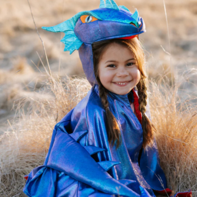 Great Pretenders Azure The Metallic Dragon Cape, Size 5-6
