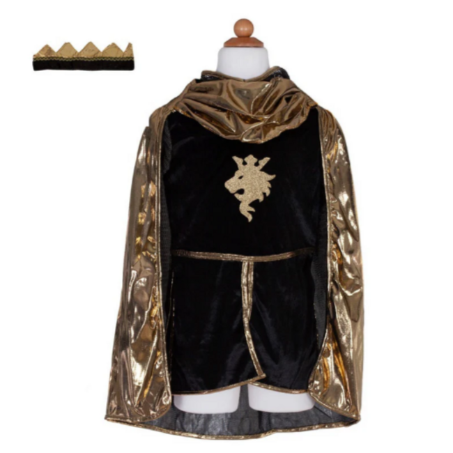 Great Pretenders Golden Knight With Tunic, Cape, & Crown, Size 5-6