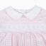 Magnolia Baby Mini Checks Smocked Collared Girl Footie - Pink