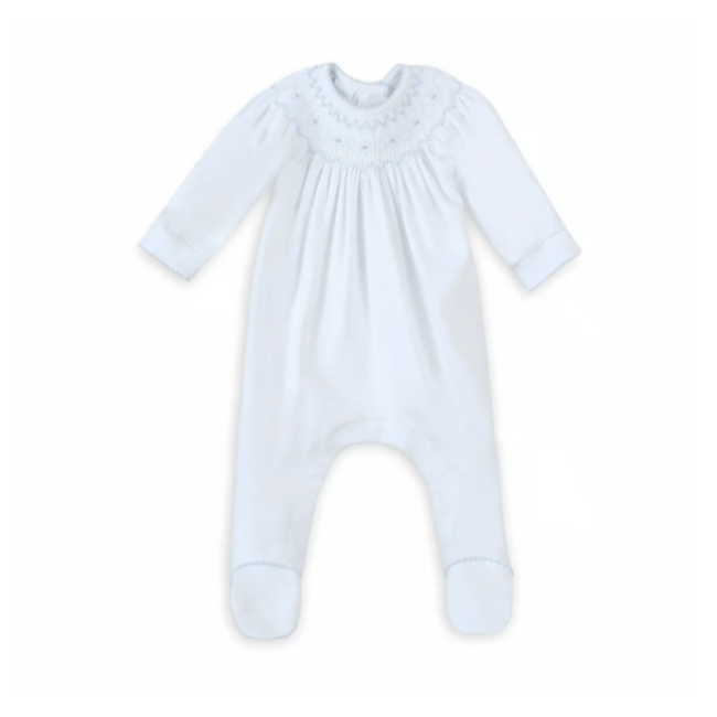 Magnolia Baby Lizzie's Classics Bishop Footie - Light Blue