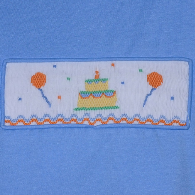 Remember Nguyen Houston Blue Shirt - Smocked Birthday