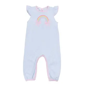 Magnolia Baby Rainbow Wishes Applique Pink Flutters Playsuit