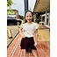 Sadie & Sage One Look Godet Mini Skirt in Burgundy (YS)