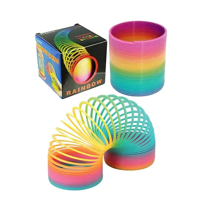 Cap Zone Rainbow Slinky Toy