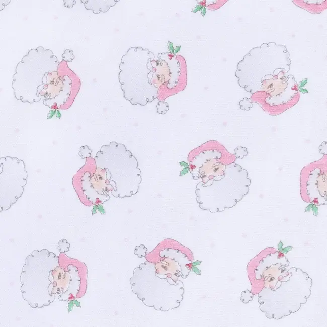 Magnolia Baby Santa Baby Print Ruffle Footie - Pink