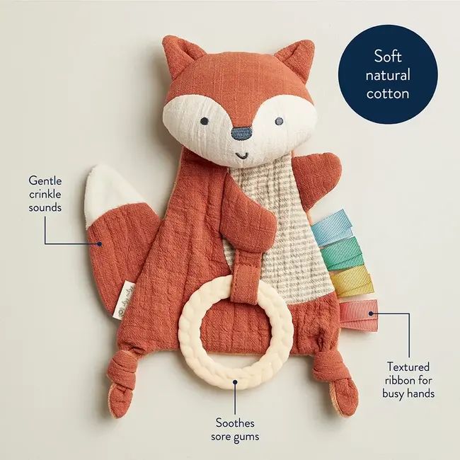Itzy Ritzy Bitzy Crinkle Sensory Toy with Teether | Fox