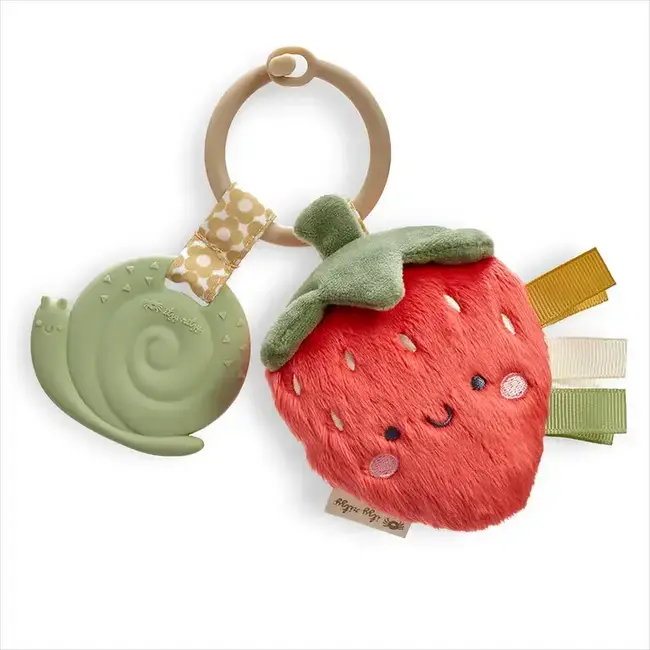 Itzy Ritzy Itzy Pal Plush + Teether | Strawberry