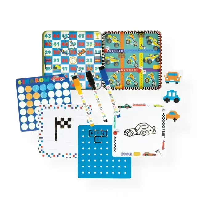 Floss and Rock Magnetic Fun & Games Tin  |  Cars