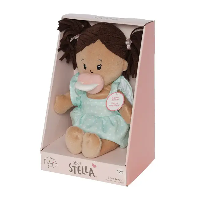 Manhattan Toy Love, Stella | Beige with Brown Pigtails