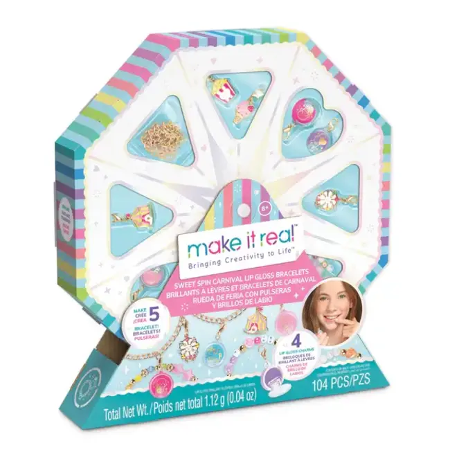 Make It Real Sweet Spin Carnival Lip Gloss Bracelets