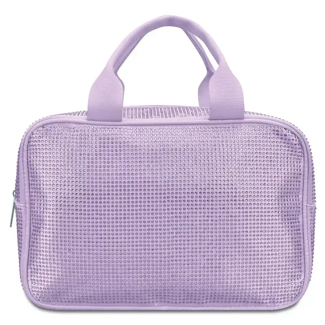 iScream Lavender Rhinestone Large Cosmetic Bag