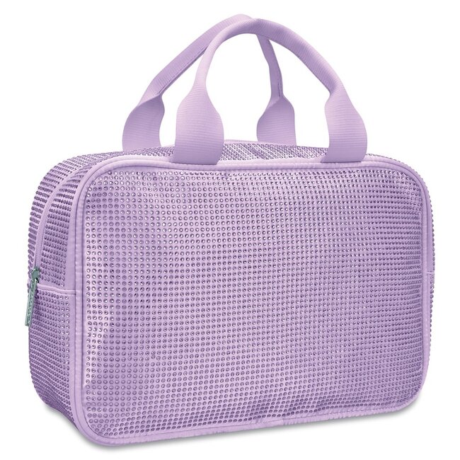 iScream Lavender Rhinestone Large Cosmetic Bag