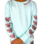 Paper Flower Sequins Candy Cane Cutie Sweatshirt