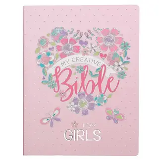 Christian Art Gifts Esv My Creative Bible For Girls Softcover, Pink Floral
