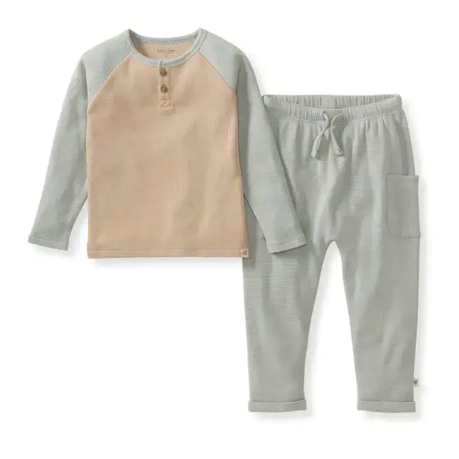 Burt's Bees Baby Organic Thermal Boy Tee & Pants Set