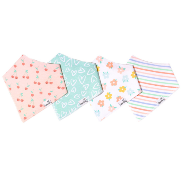 Copper Pearl Cheery Bandana Bib