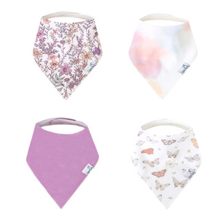 Copper Pearl Flora Bandana Bib Set (4-Pack)