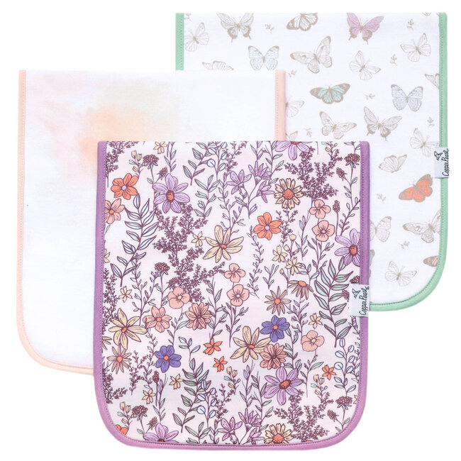 Copper Pearl Flora Burp Cloth Set (3-Pack)