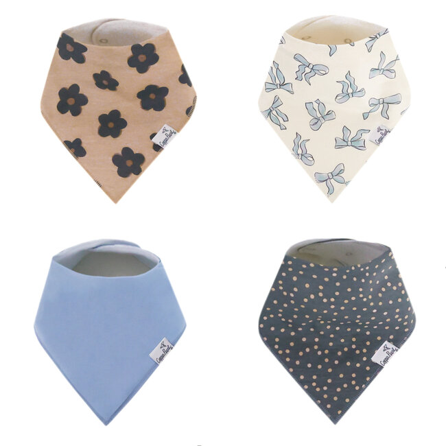 Copper Pearl Gemma in Tan Bandana Bib Set (4-Pack)