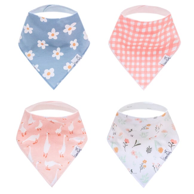 Copper Pearl Goosie  Bandana Bib Set (4-Pack)