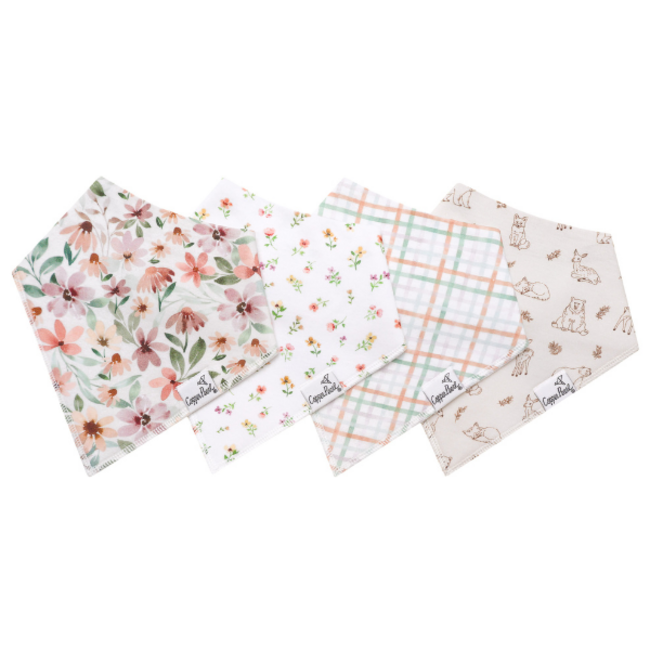 Copper Pearl Natalie Bandana Bib Set (4-Pack)