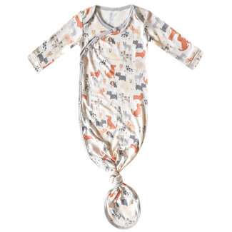 Copper Pearl Rufus Newborn Knotted Gown