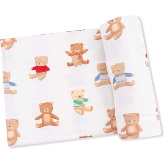 Angel Dear Teddy Bear Collection - Swaddle Blanket  45x45