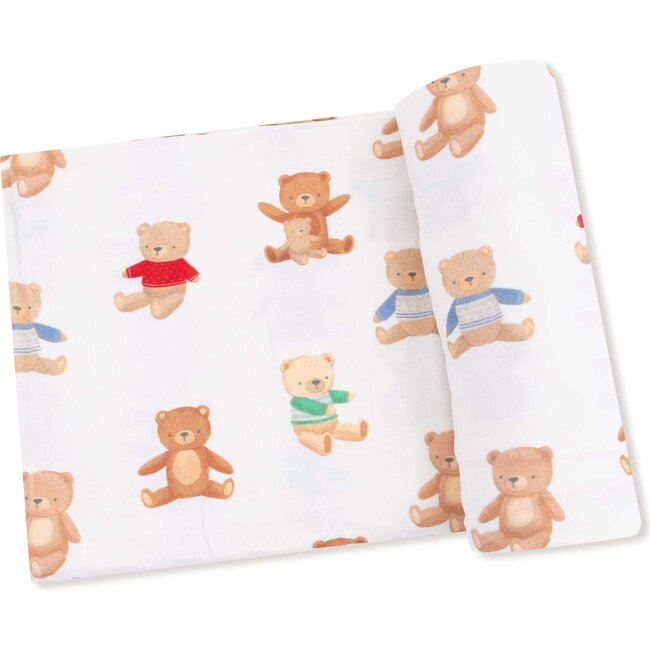 Angel Dear Teddy Bear Collection - Swaddle Blanket  45x45