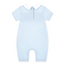 Magnolia Baby Bunny Love Classics Light Blue Smocked Collared Short Playsuit