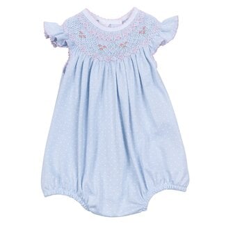Magnolia Baby Piper's Classics Light Blue Girl Bishop Flutters Bubble